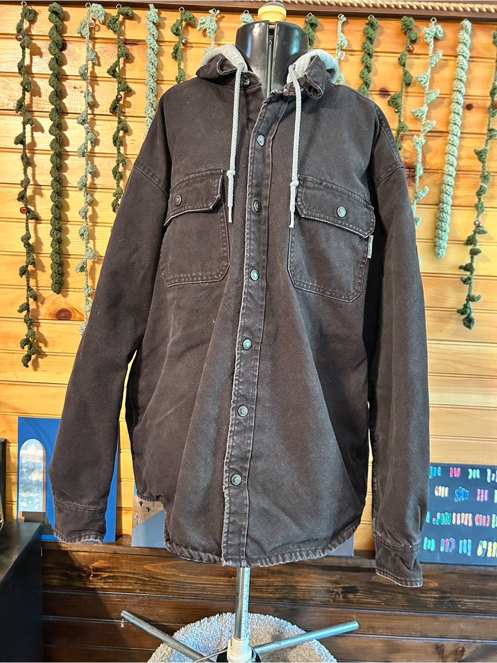 Wolverine Dark Brown Hooded Field Jacket